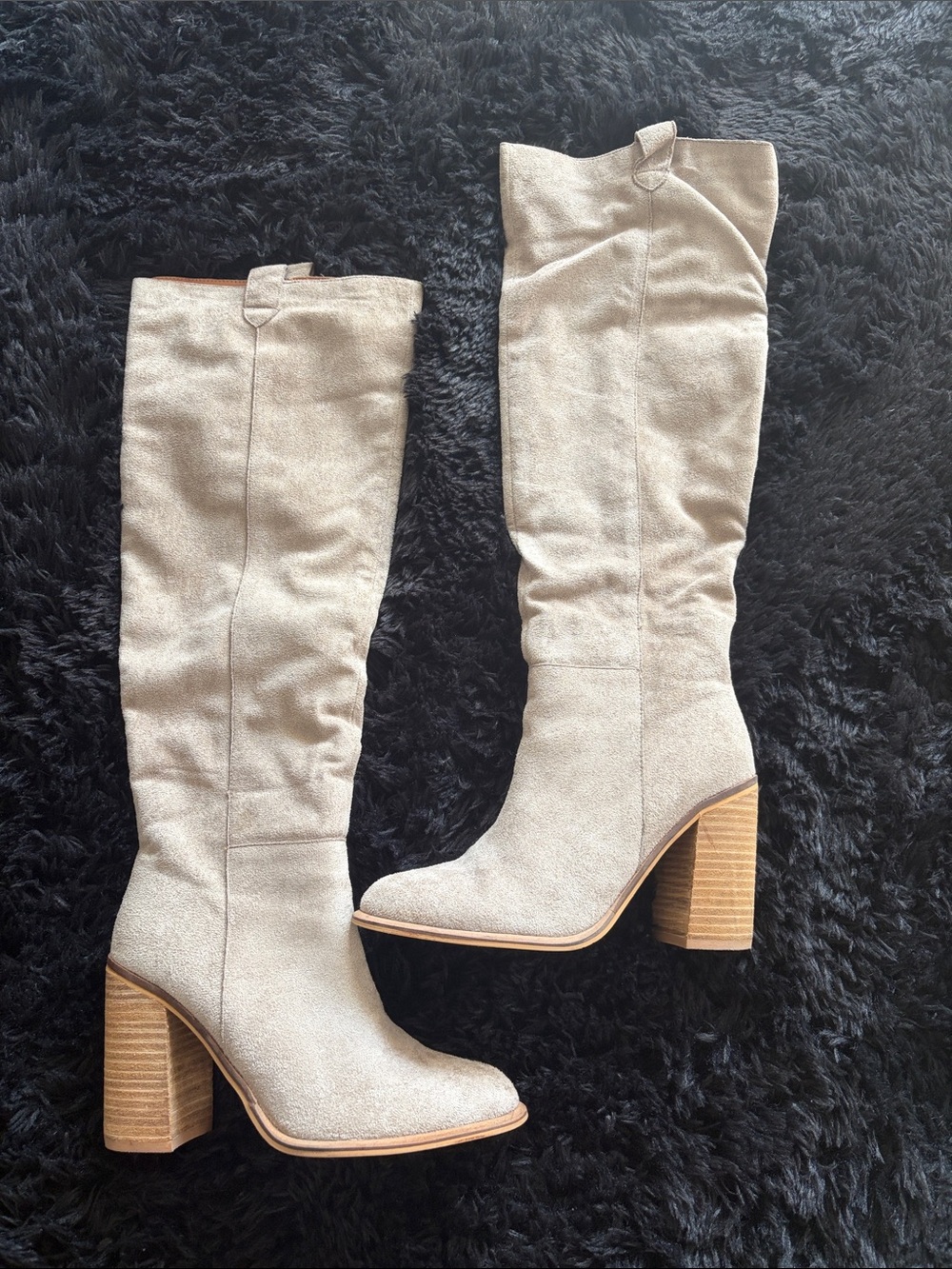 Grey Slouch Knee Boot
